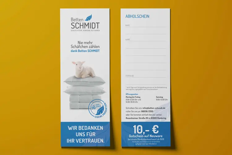 Betten Schmidt GmbH Abholschein